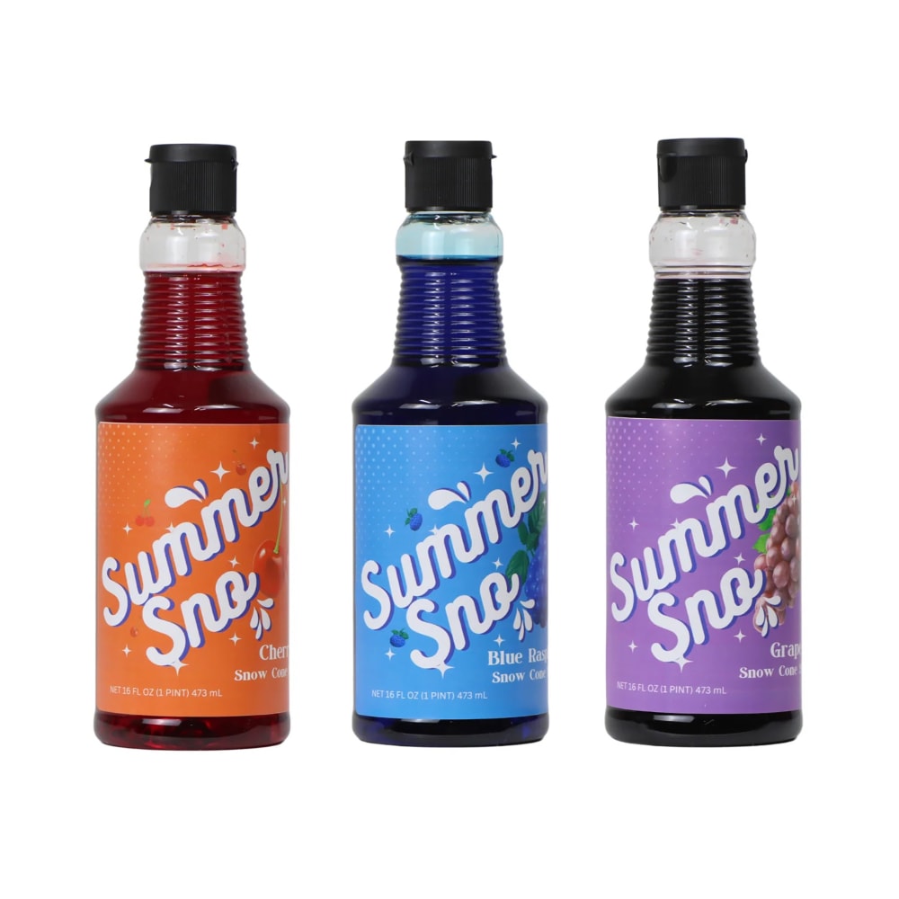 Paragon 16 oz Summer Sno Snow Cone Syrup - Flavor Variety Pack (6670)