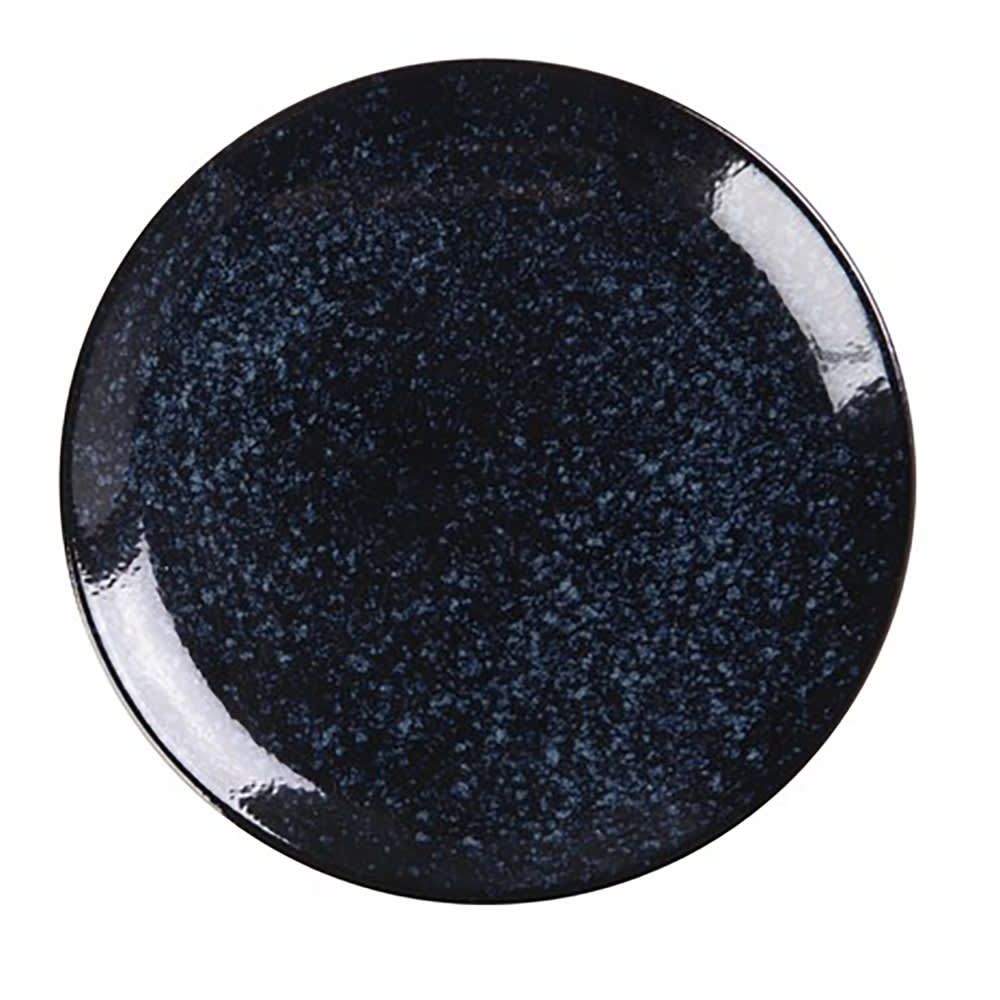 Yanco BL-107 7 1/8" Round Coupe Plate - Ceramic, Blue Star