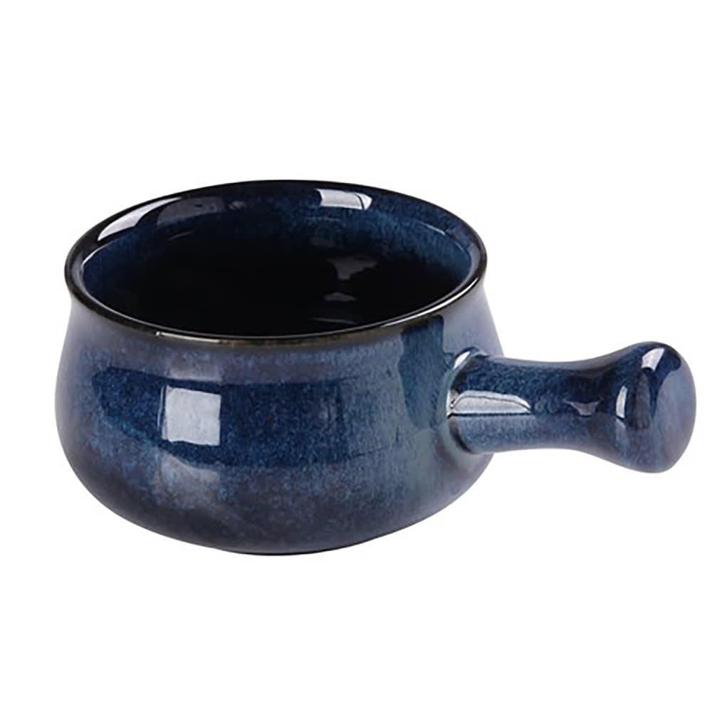Yanco BL-4105 22 oz Round Skillet Bowl - Ceramic, Blue Star
