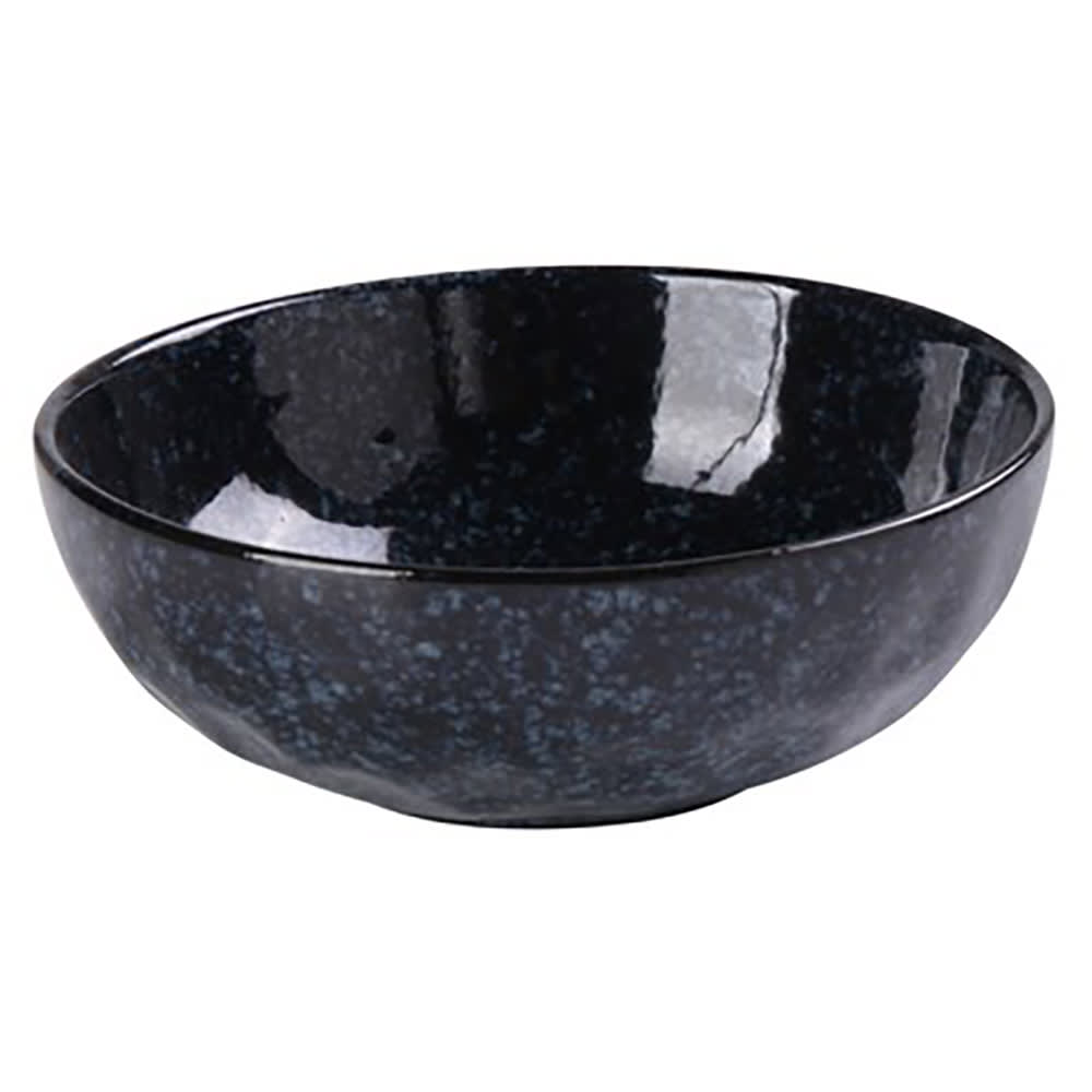 Yanco BL-807 28 oz Round Salad Bowl - Ceramic, Blue Star