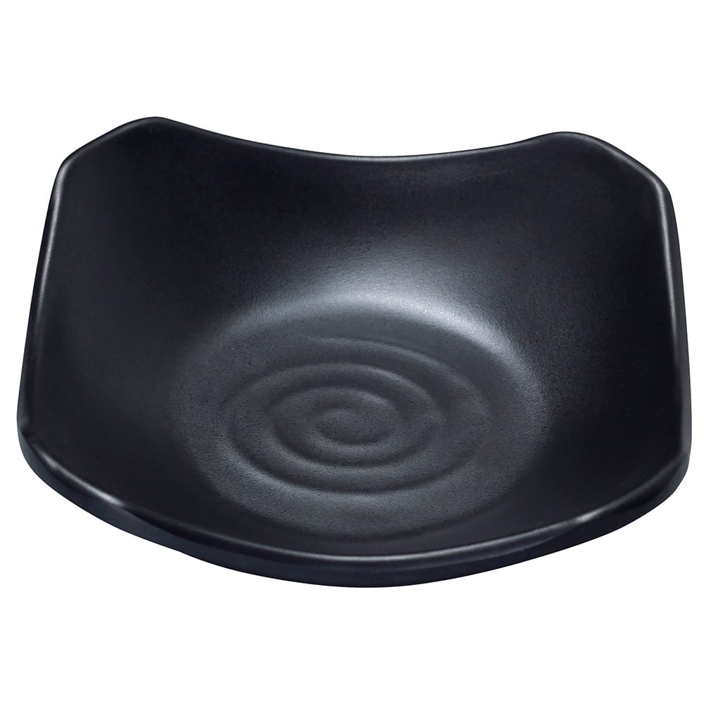 Yanco BP-0103 4 oz Square Melamine Dish, Black