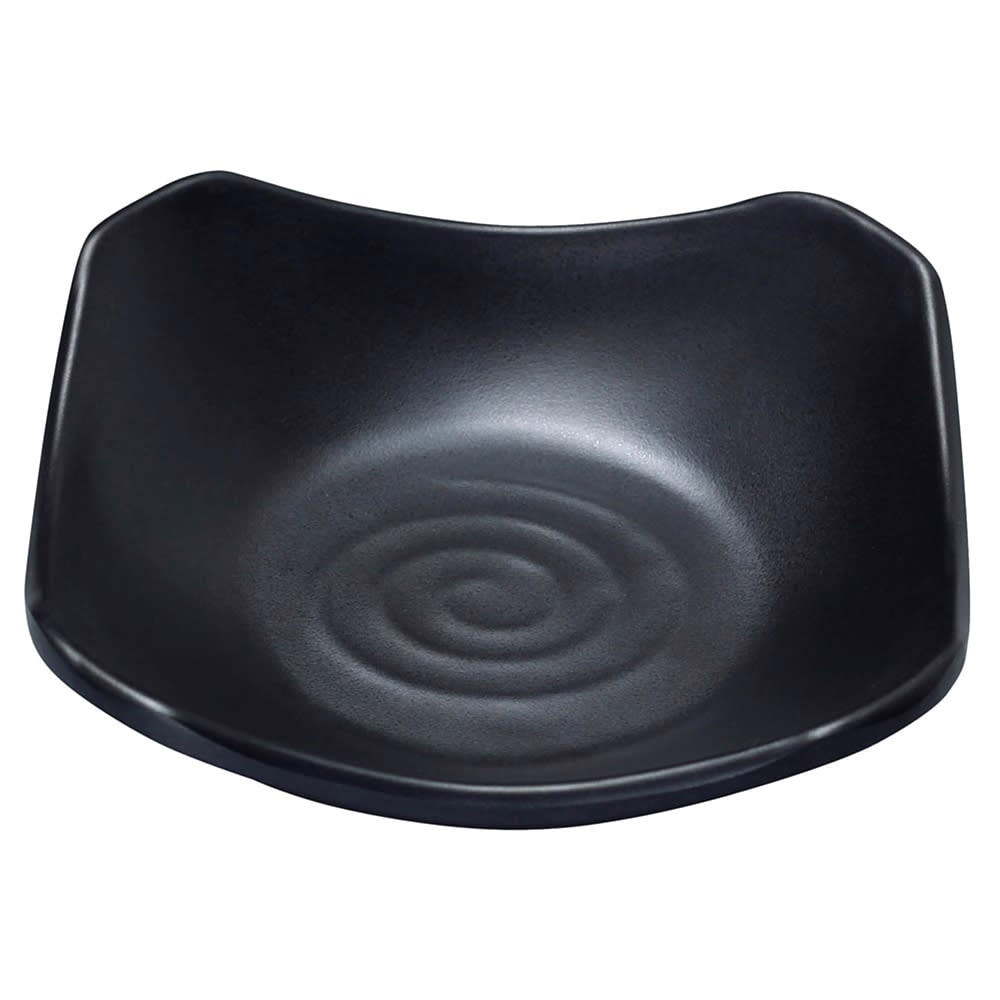 Yanco BP-0104 5 oz Square Melamine Dish, Black
