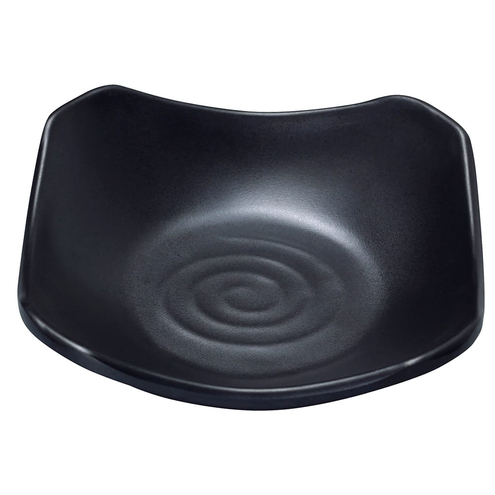 Yanco BP-0105 6 oz Square Melamine Dish, Black