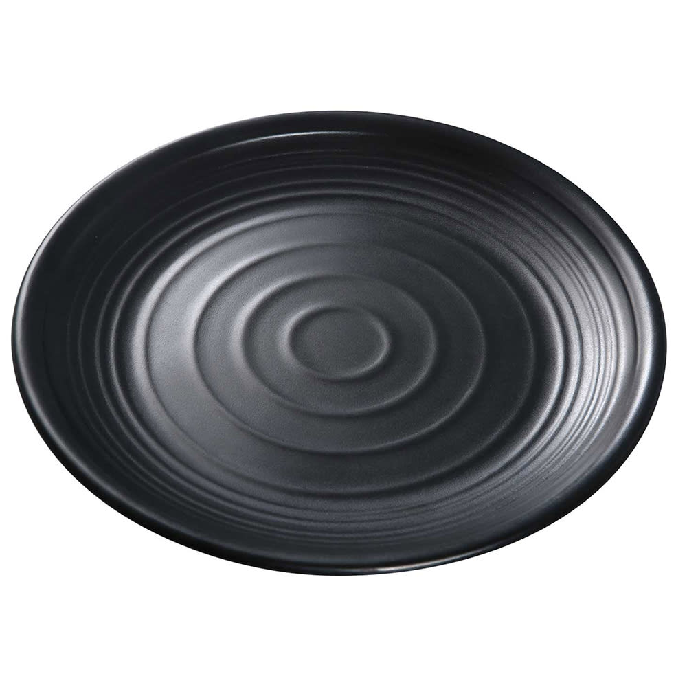 Yanco BP-1011 10 1/2" Round Melamine Plate, Black