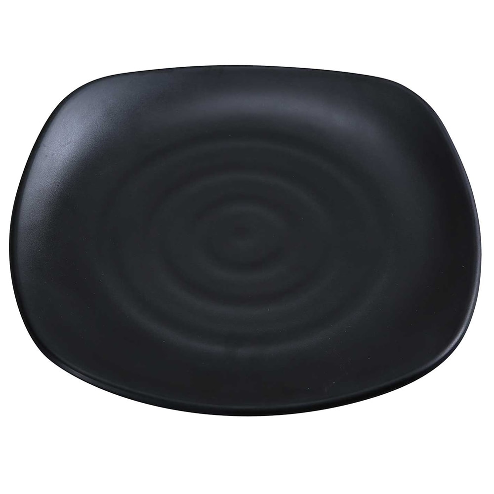 Yanco BP-1109 9" Square Melamine Plate, Black