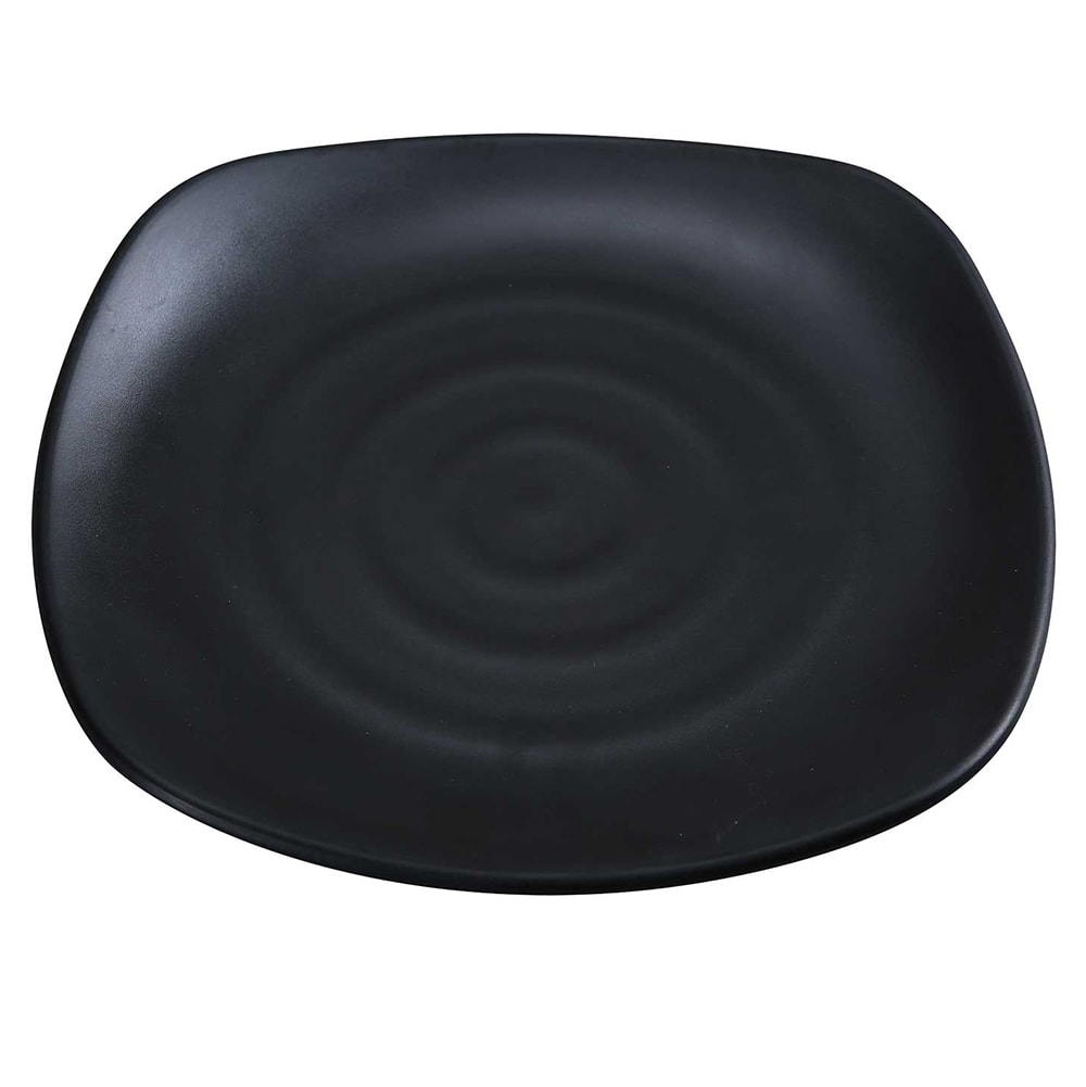 Yanco BP-1111 11" Square Melamine Plate, Black