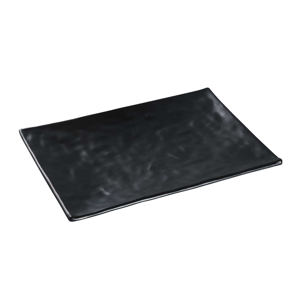 Yanco BP-2010 Rectangular Melamine Plate - 10" x 7", Black