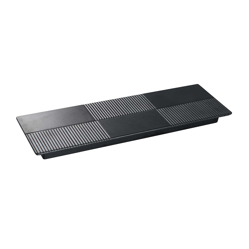 Yanco BP-2013 Rectangular Melamine Plate - 13" x 4 1/4", Black