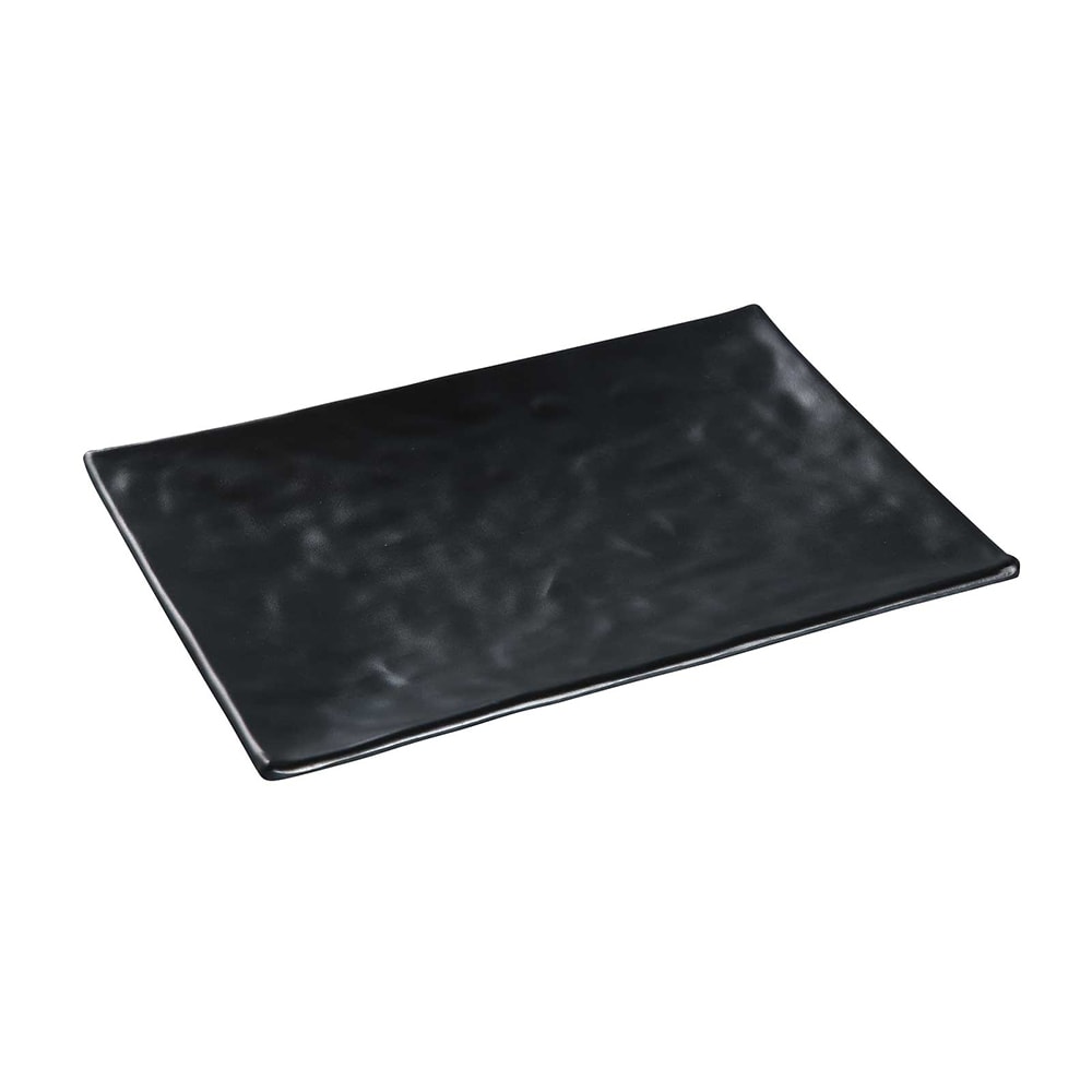 Yanco BP-2016 Rectangular Melamine Plate - 16" x 10 1/4", Black