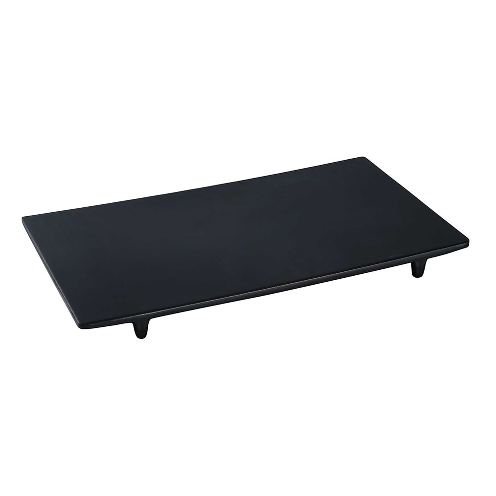 Yanco BP-5013 13" x 7 1/2" Rectangular Black Pearl Plate - Melamine, Black
