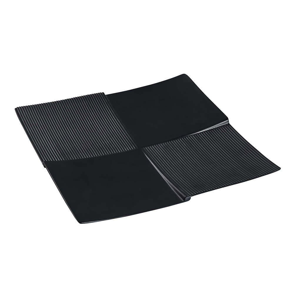 Yanco BP-5111 11" Square Black Pearl Plate - Melamine, Black