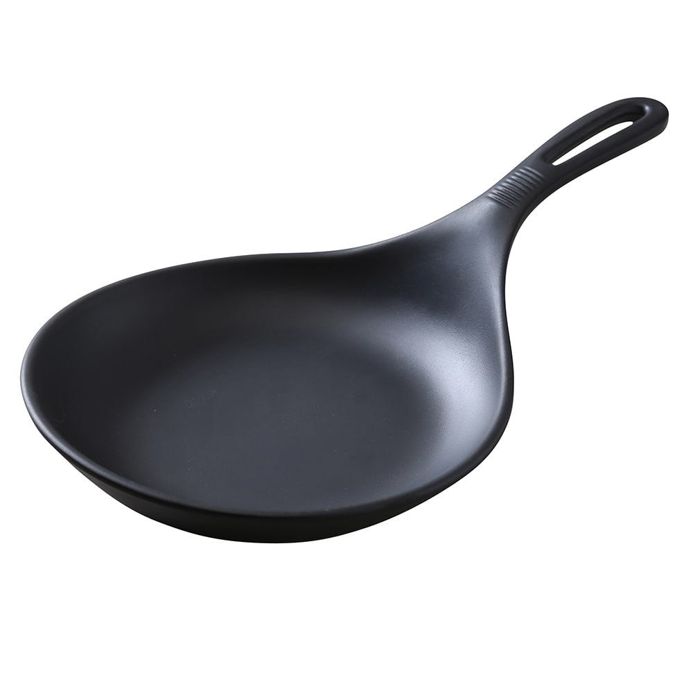 Yanco BP-7007 Melamine Pan w/ Handle - 12 1/2" x 7", Black