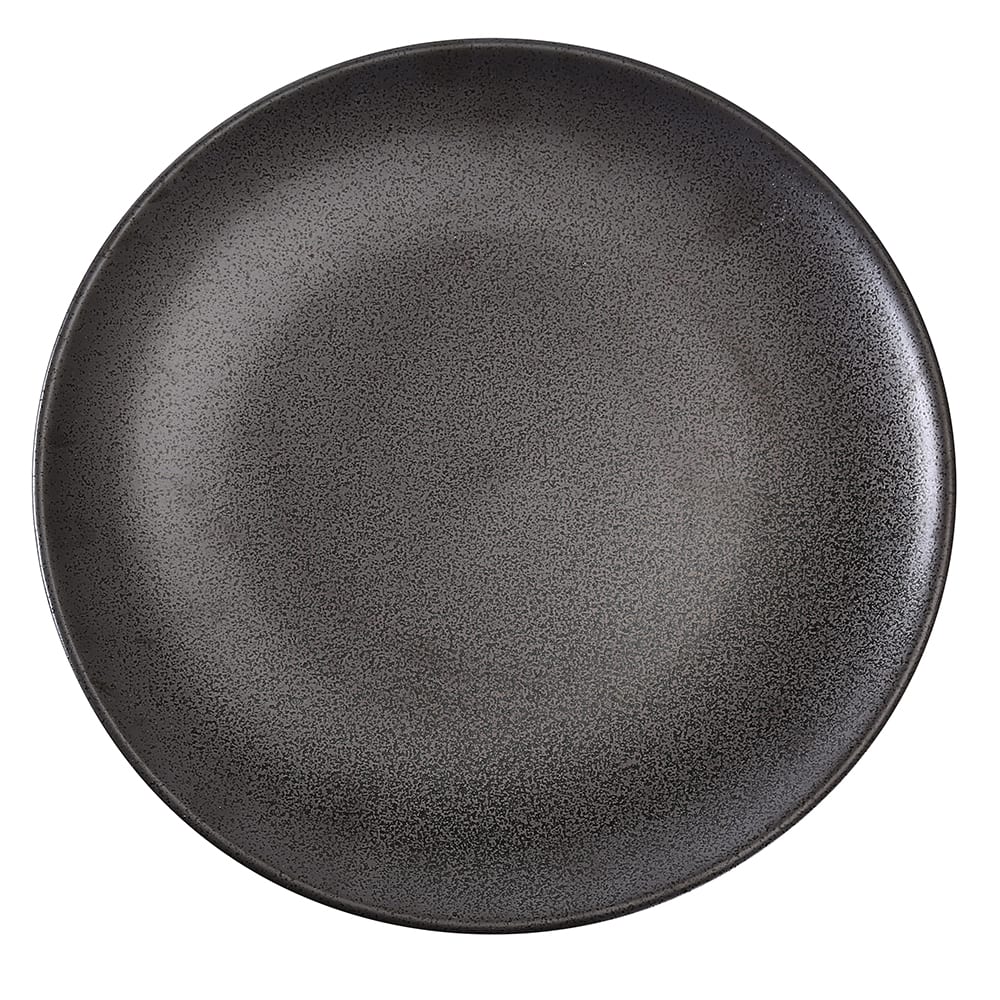 Yanco DB-109 9" Round Diamond Black Plate - Porcelain, Dark Bronze