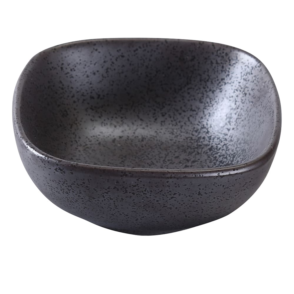 Yanco DB-3003 6 oz Square Diamond Black Bowl - Porcelain, Dark Bronze