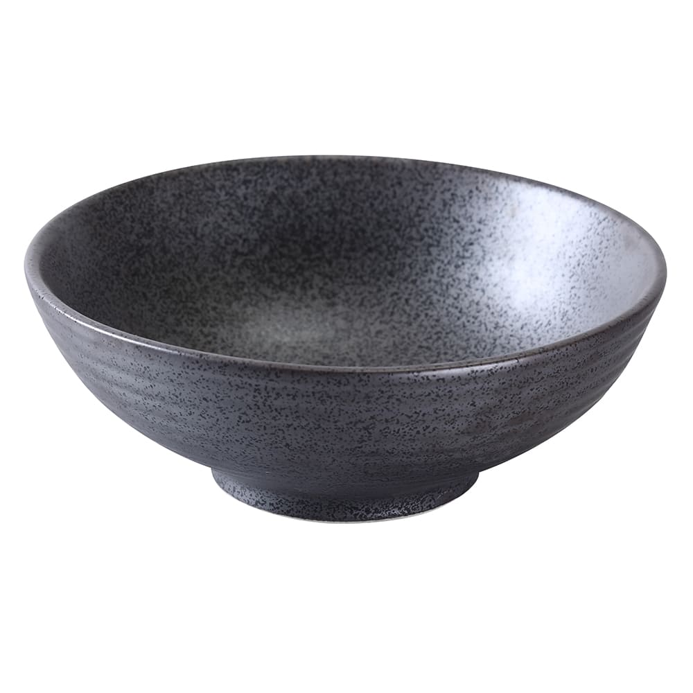 Yanco DB-3007 24 oz Round Diamond Black Soup Bowl - Porcelain, Dark Bronze