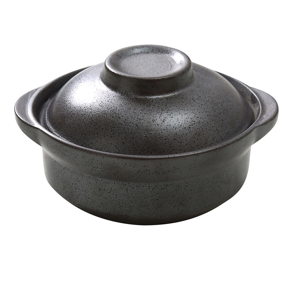 Yanco DB-4107 20 oz Round Diamond Black Bowl - Porcelain, Dark Bronze