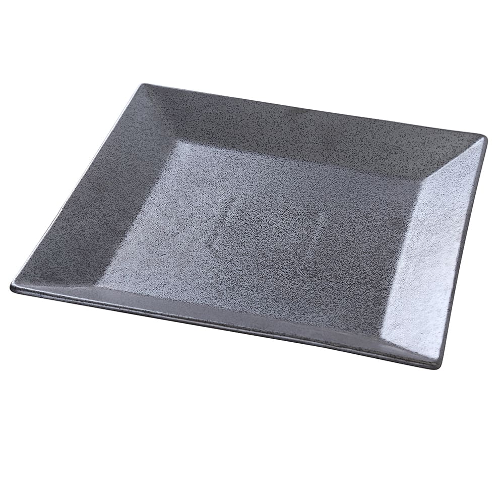 Yanco DB-512 12" Square Diamond Black Plate - Porcelain, Dark Bronze