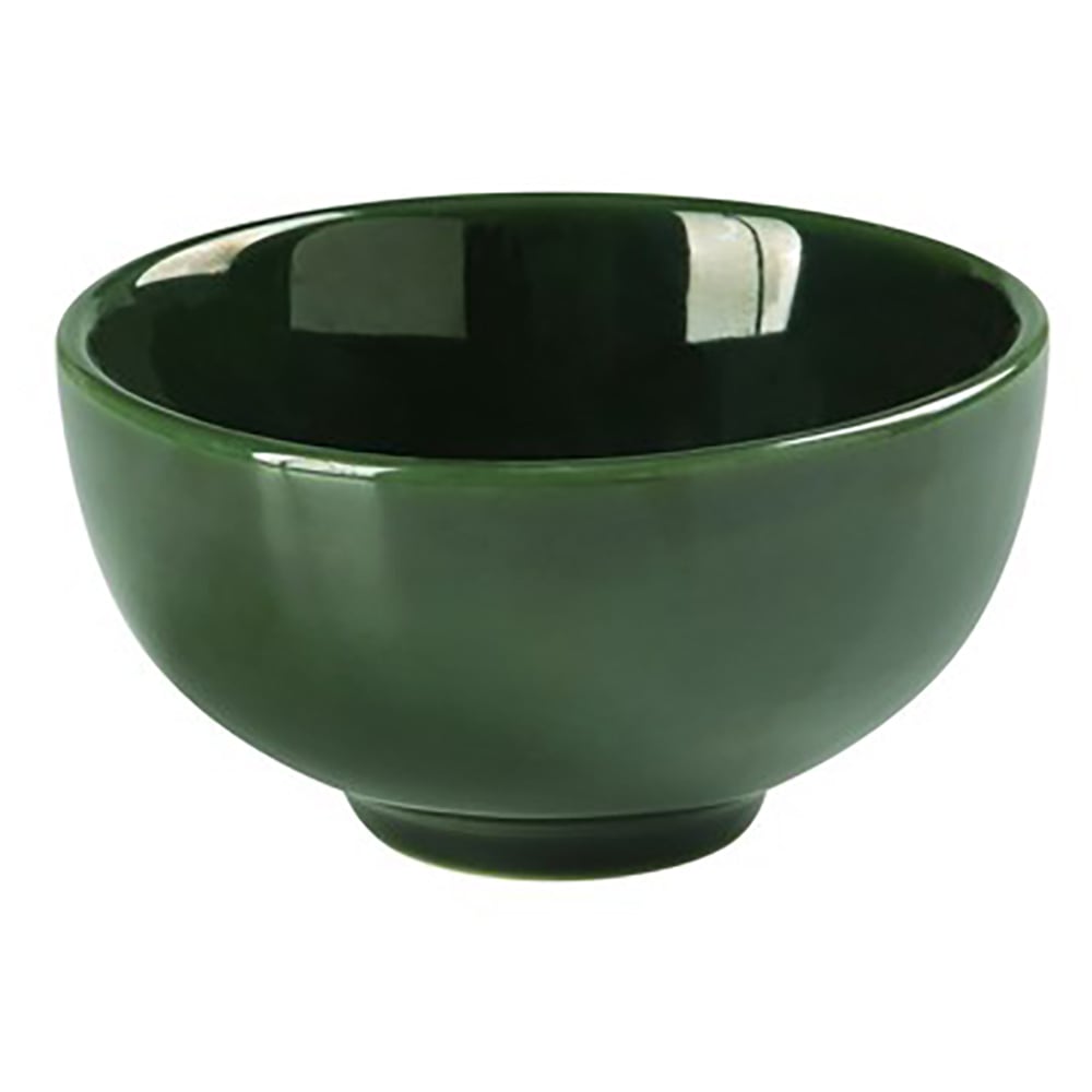 Yanco GG-805 9 oz Round Soup Bowl - Porcelain, Green Gem