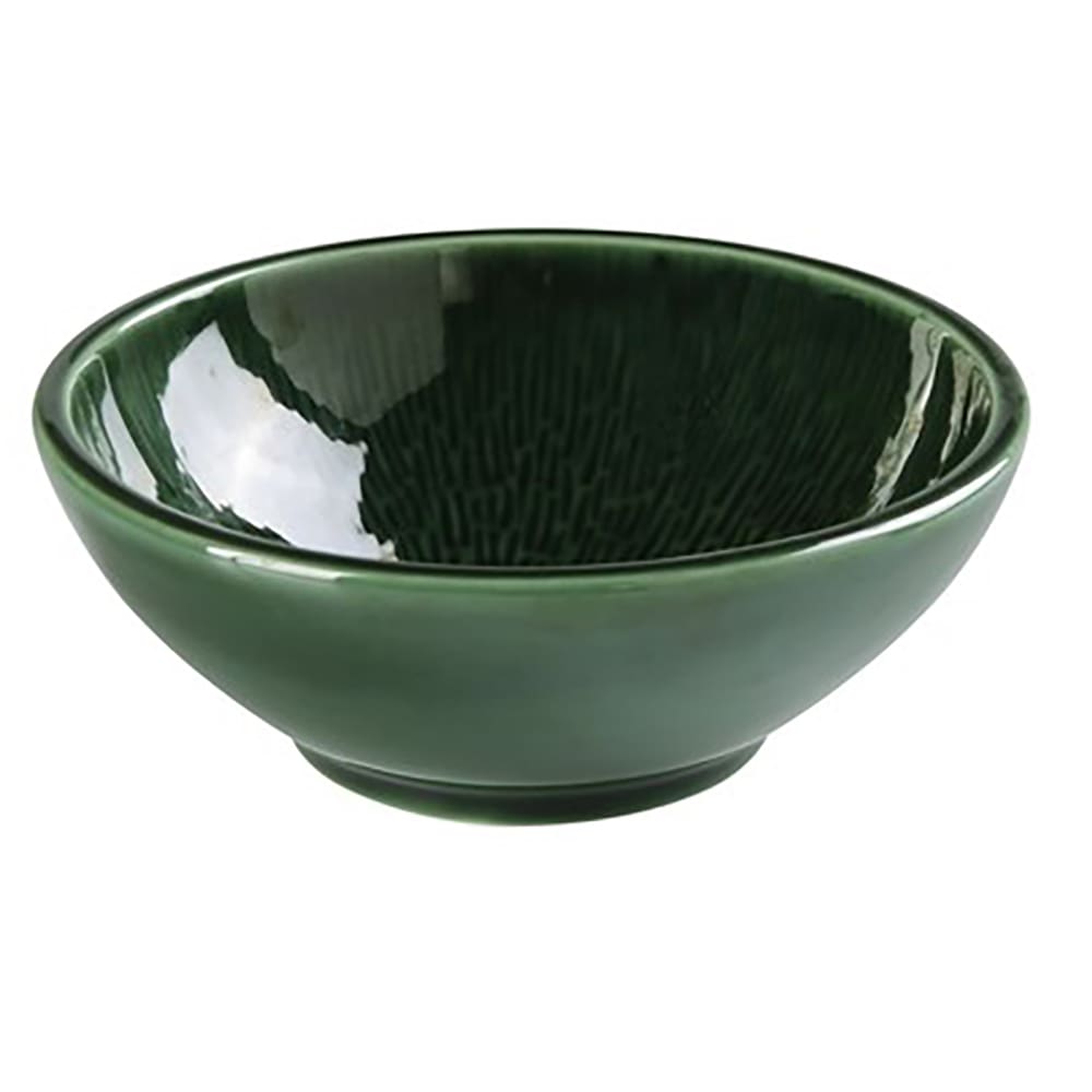 Yanco GG-806 14 oz Round Nappie Bowl - Ceramic, Green Gem