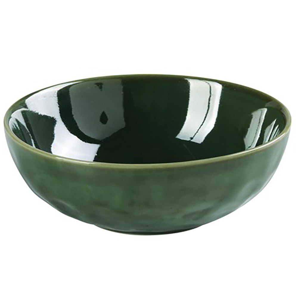 Yanco GG-807 28 oz Round Salad Bowl - Ceramic, Green Gem