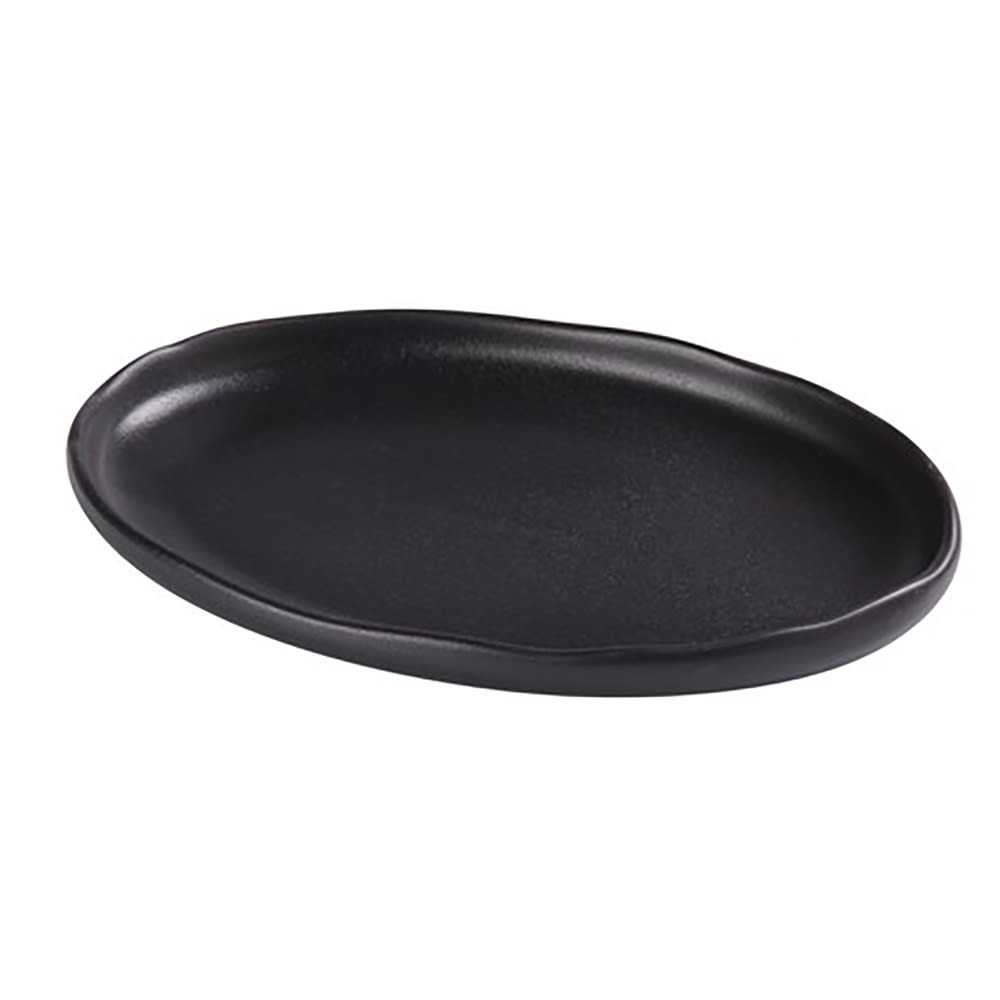 Yanco NB-210 Oval Dinner Plate - 10 1/2" x 7", Ceramic, Noble Black