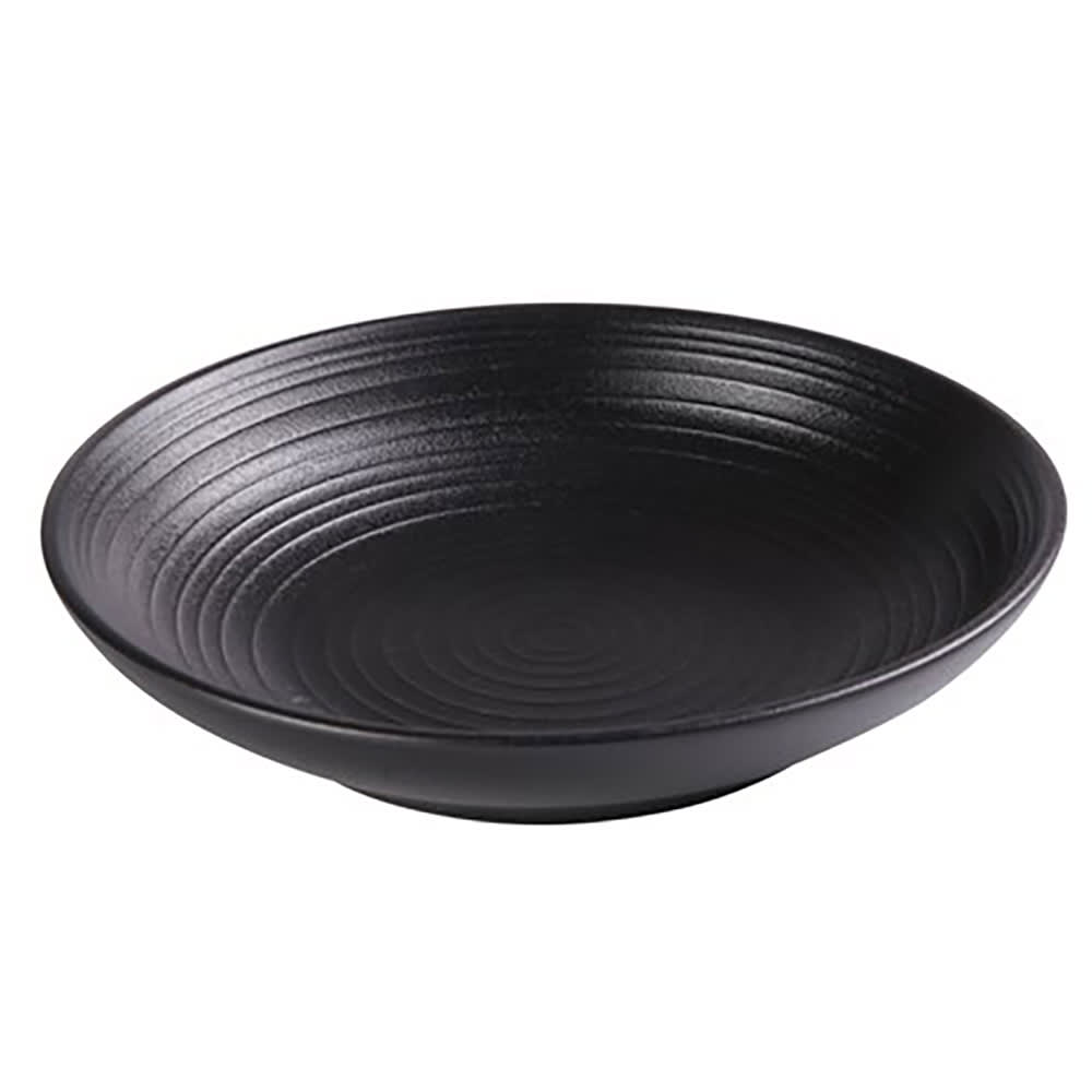 Yanco NB-609 28 oz Round Soup/Salad Bowl - Ceramic, Noble Black
