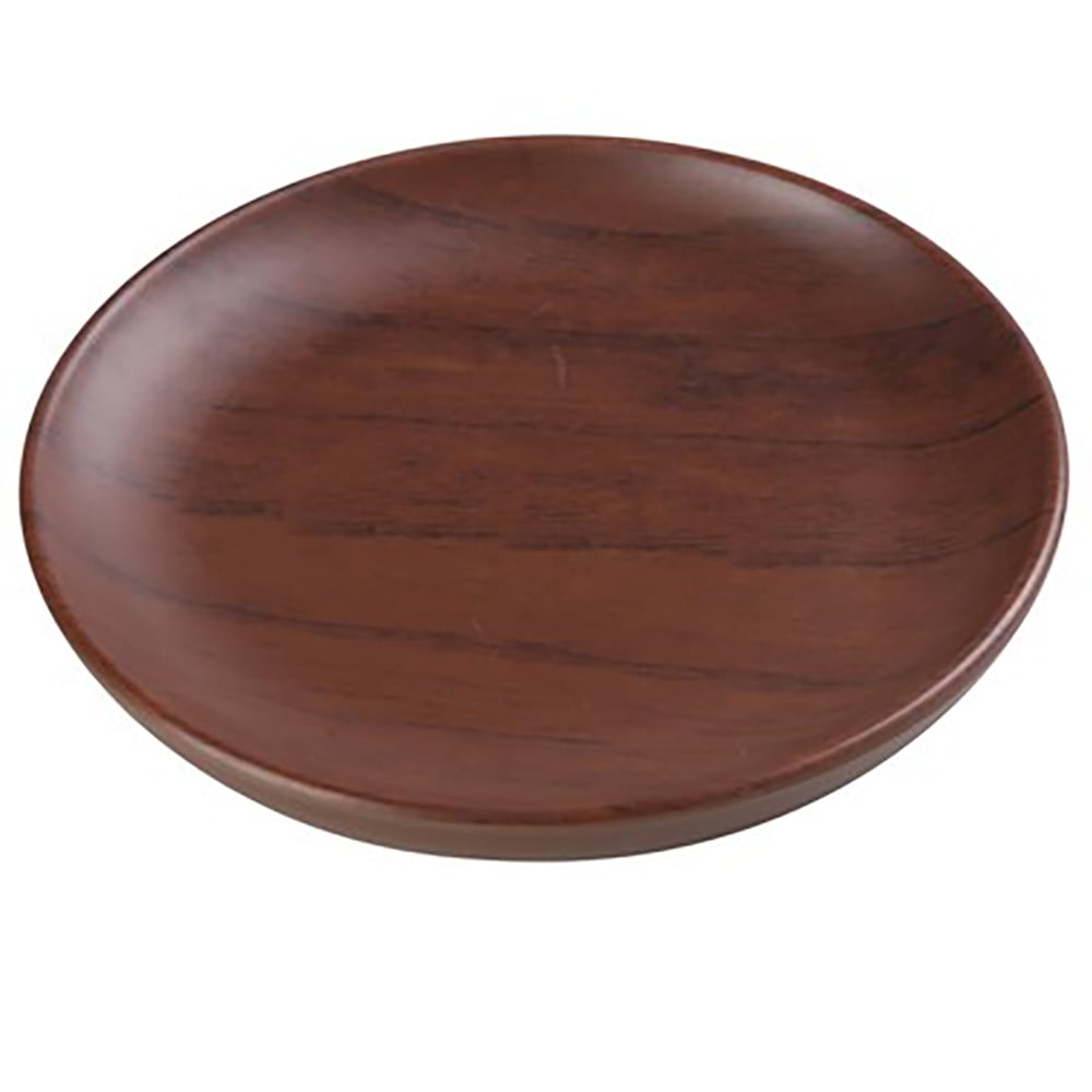 Yanco WL-104 4 3/4" Round Melamine Plate, Wood Grain