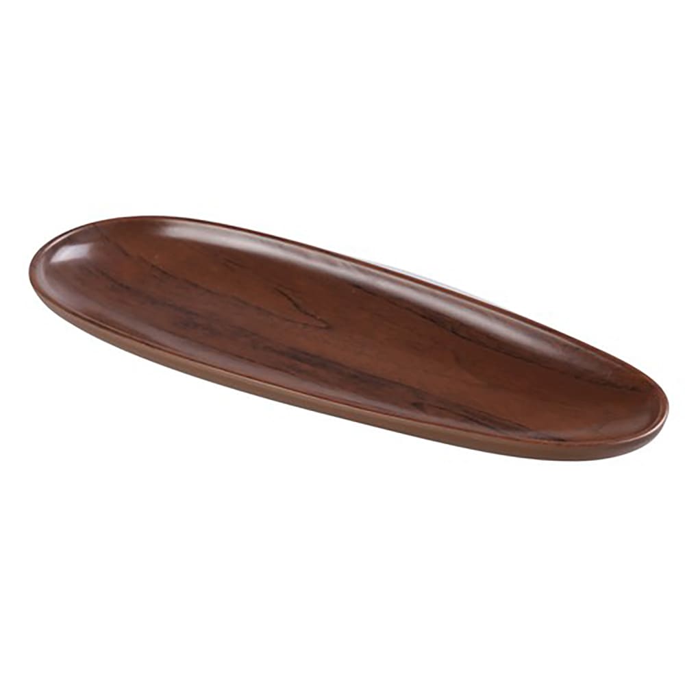 Yanco WL-212 12" Oval Melamine Plate, Wood Grain