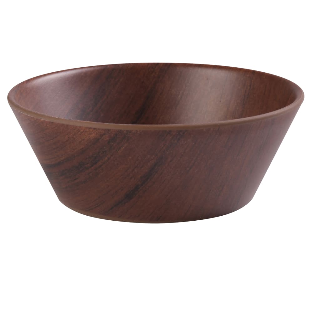 Yanco WL-507 26 oz Round Melamine Salad Bowl, Wood Grain