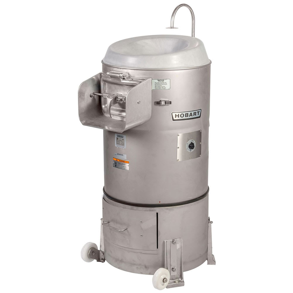 Hobart 6460M-1 Electric Mobile Vegetable Peeler w/ 50 to 60 lb Potato Capacity, 120v