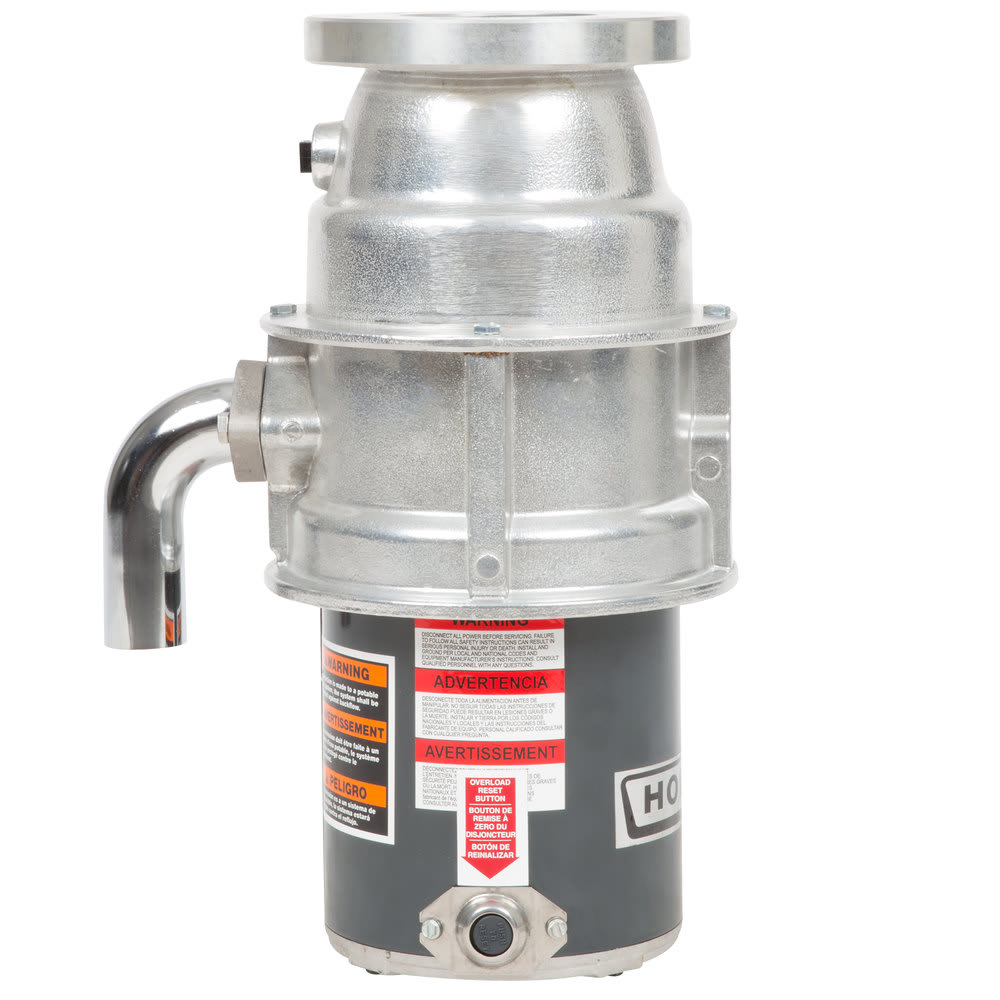 Hobart FD4/75-1 Garbage Disposer w/ Short Upper Housing - 3/4 HP, 208-240/480v/3ph