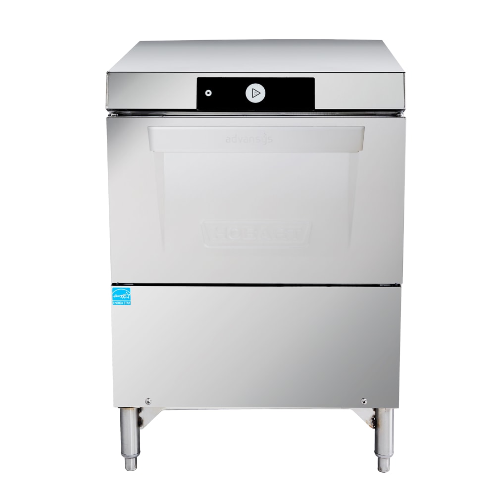 Hobart LXGNR-1 Advansys High Temp Undercounter Glass Washer w/ 30 Racks/hr Capacity, Built-in Booster, 120/208-240v