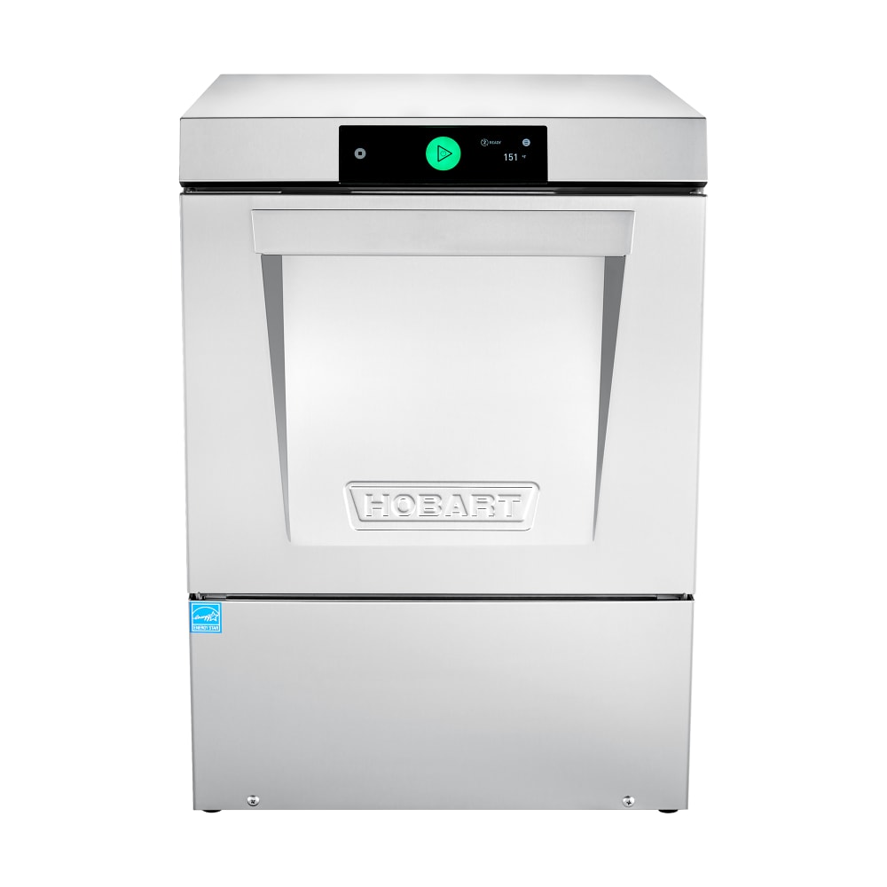 Hobart LXNH-2 LXn Series High Temp Undercounter Dishwasher w/ 48 Racks/hr Capacity, Built-in Booster, 120/208-240v