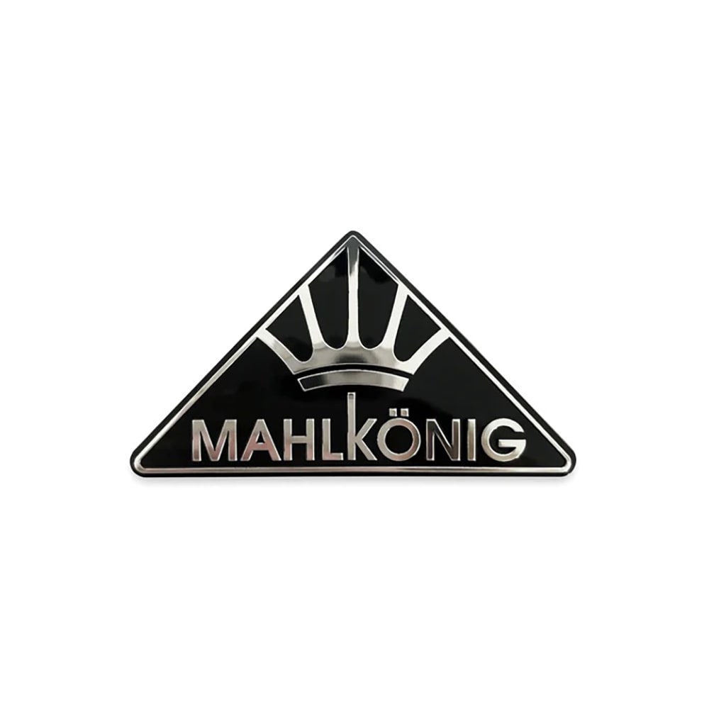 Mahlkonig 702978 Triangular Mahlkonig Sticker for EK43, EK43 S, & EKK43 Allround Grinders - Aluminum, Black