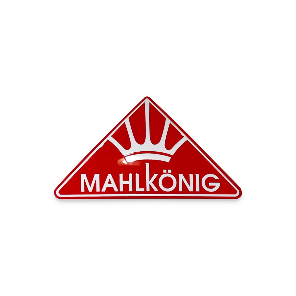 Mahlkonig 703808 Triangular Mahlkonig Sticker for EK43, EK43 S, & EKK43 Allround Grinders - Aluminum, Red