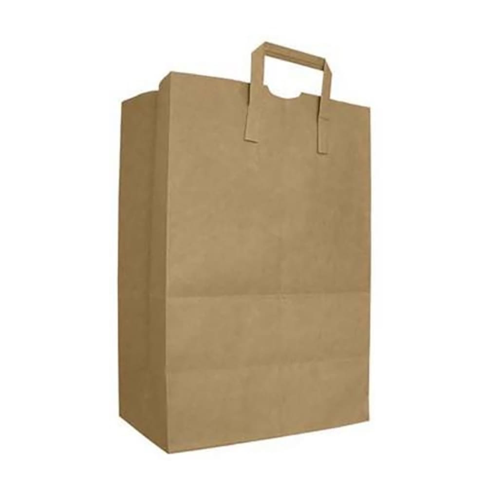 AJM Packaging Take Out Bag - 17" x 12", Kraft Paper (HS70NP3C)