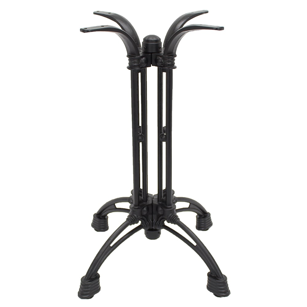 Art Marble Dining Height Table Base w/ 24" x 24" Spread - Cast Iron, Matte Black (CA18-24D)