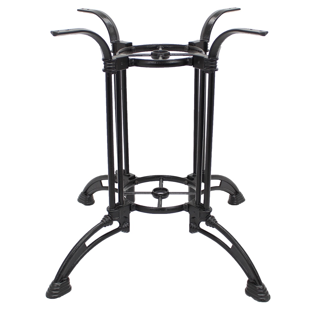 Art Marble Dining Height Table Base w/ 34" x 34" Spread - Cast Iron, Matte Black (CA28-34D)