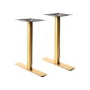 Art Marble 40 3/4" Bar Height Table Base - Indoor/Outdoor, Stainless Steel, Gold (G10-0522H) thumbnail 2