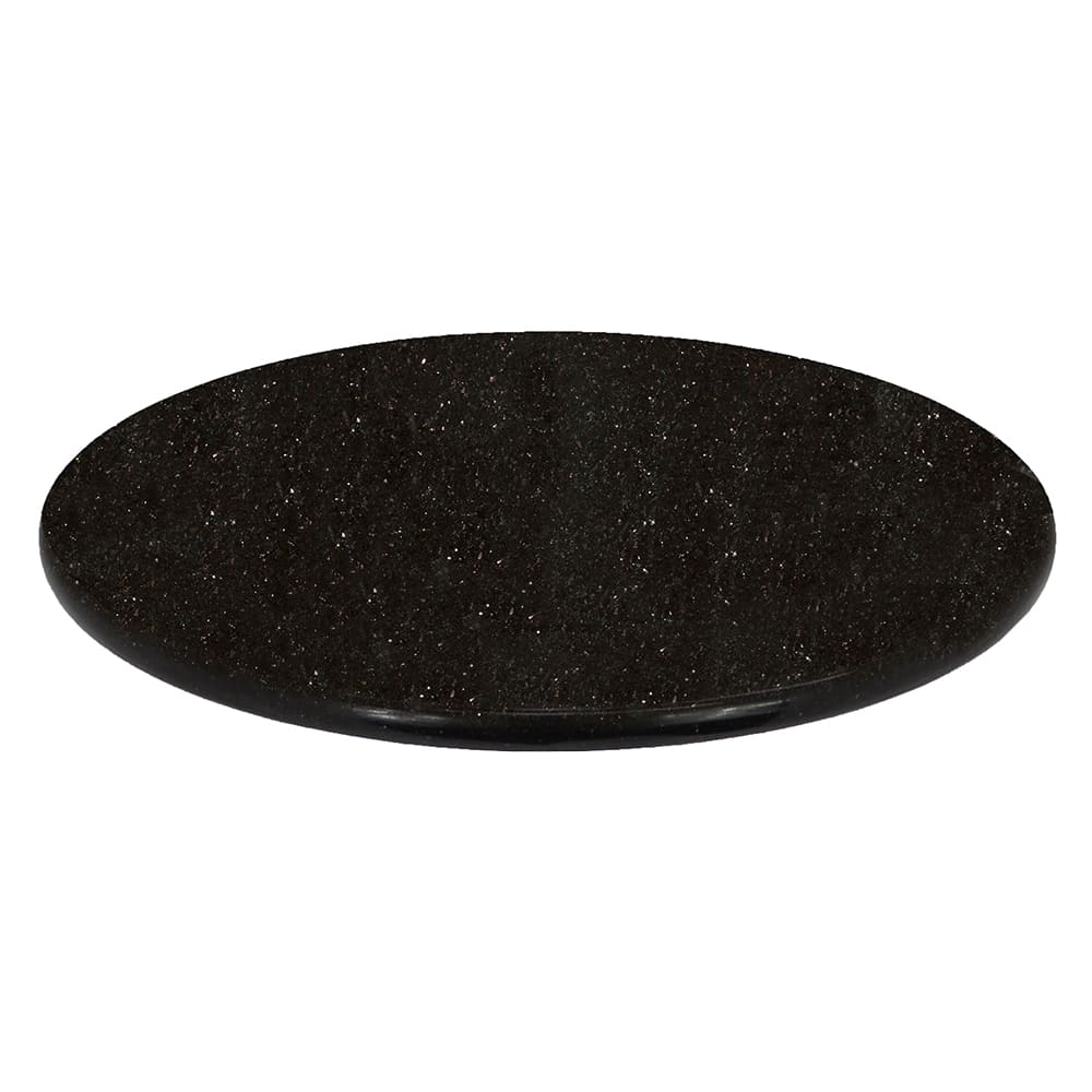 Art Marble 24" Round Granite Table Top - Indoor/Outdoor, Black Galaxy (G20624RD)