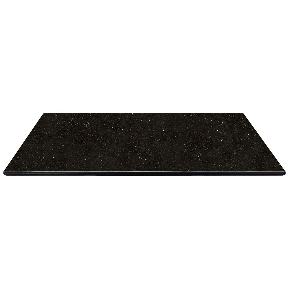 Art Marble 30" x 72" Rectangular Granite Table Top - Indoor/Outdoor, Black Galaxy (G20630X72)