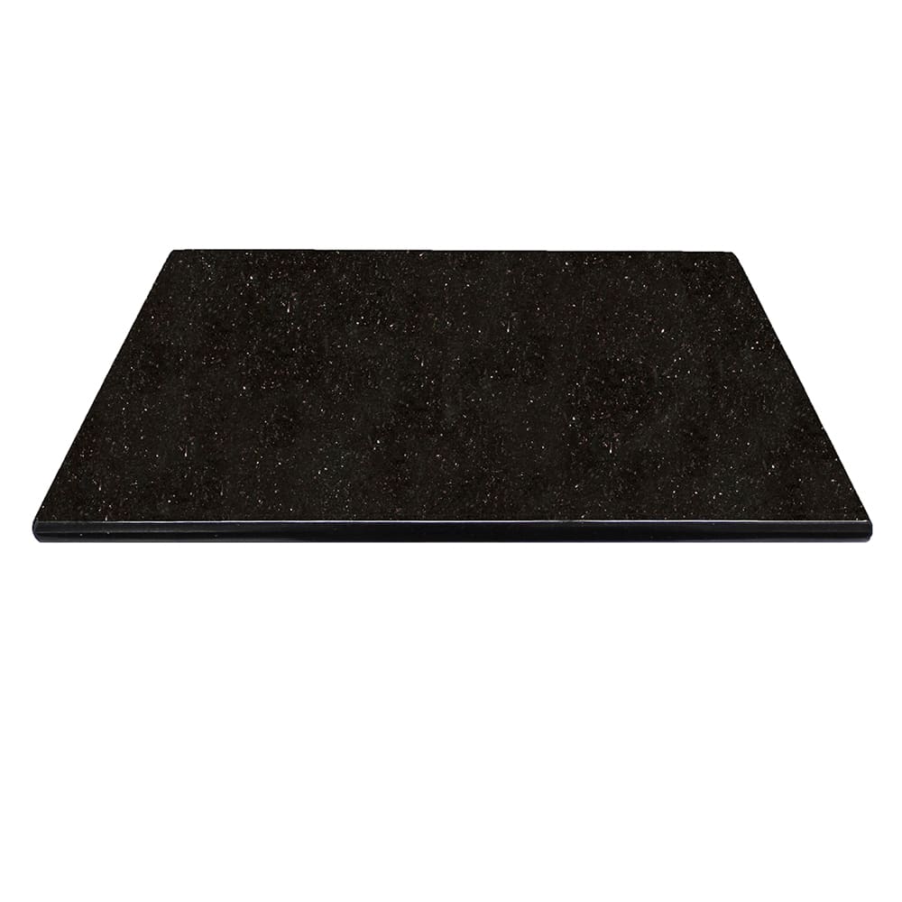 Art Marble 36" Square Granite Table Top - Indoor/Outdoor, Black Galaxy (G20636X36)