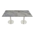 Art Marble 30" x 60" Rectangular Granite Table Top - Indoor/Outdoor, Kashmir White (G20830X60) thumbnail 3