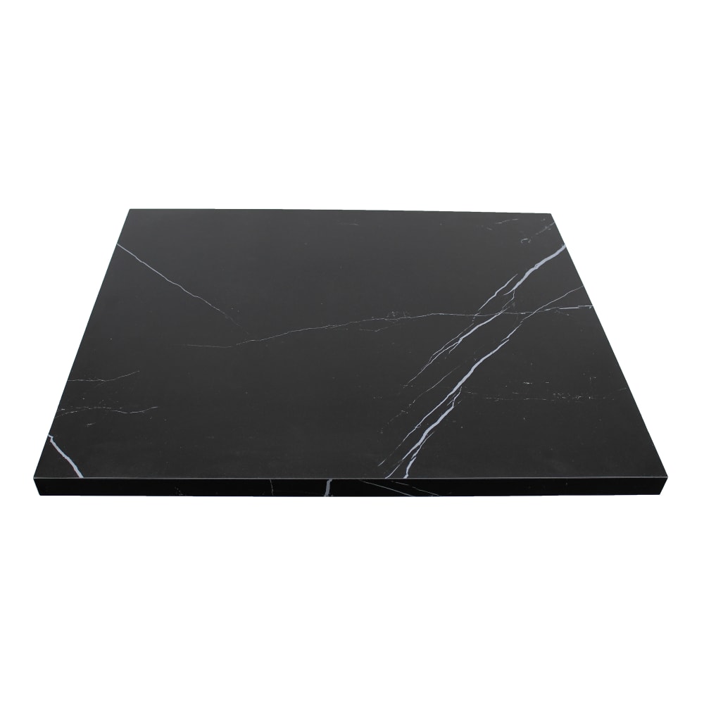 Art Marble 36" Square Sintered Stone Table Top - Indoor/Outdoor, Italian Black (P60236X36)