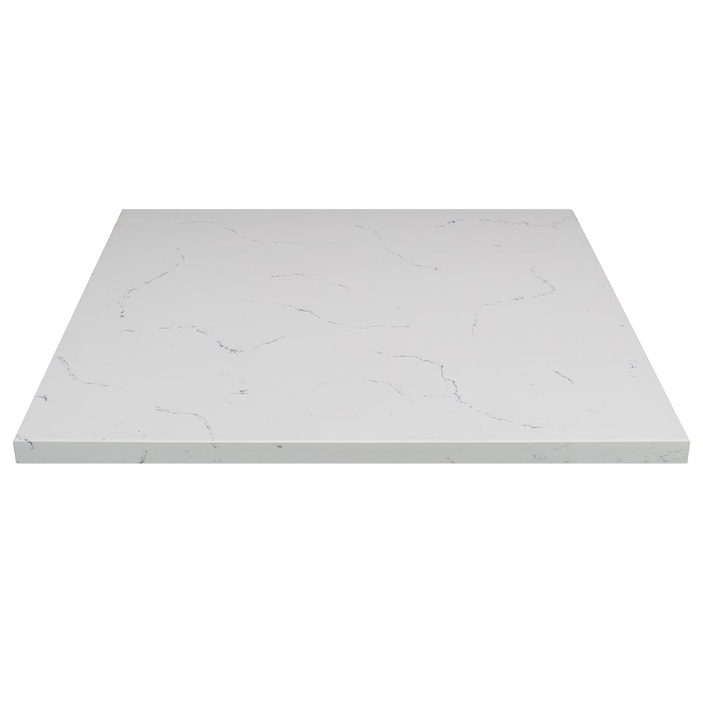 Art Marble 30" Square Quartz Table Top - Indoor/Outdoor, Carrera White (Q40130X30)