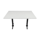 Art Marble 30" x 48" Rectangular Quartz Table Top - Indoor/Outdoor, Snow White (Q40330X48) thumbnail 3