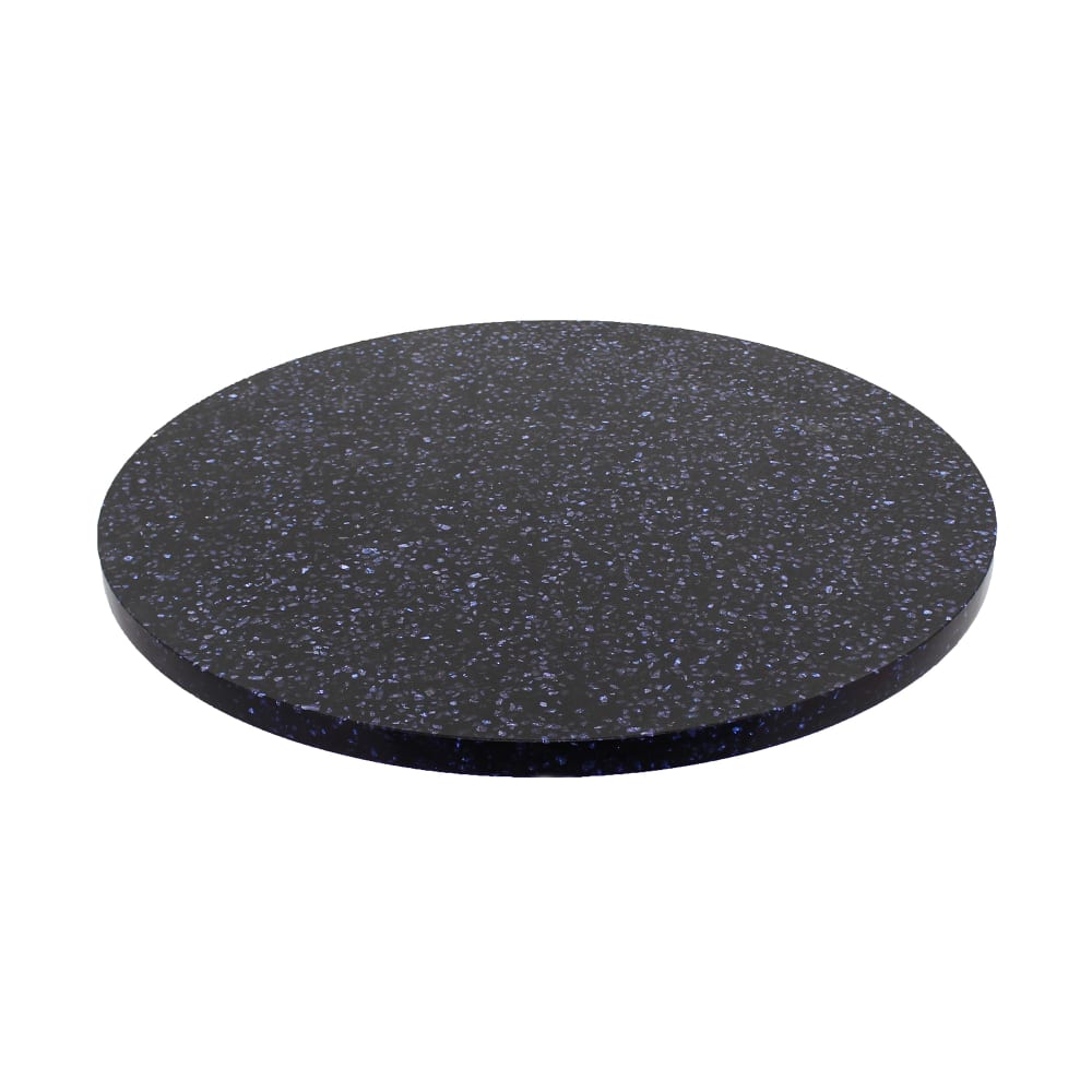 Art Marble 24" Round Quartz Table Top - Indoor/Outdoor, Blue Galaxy (Q40924RD)