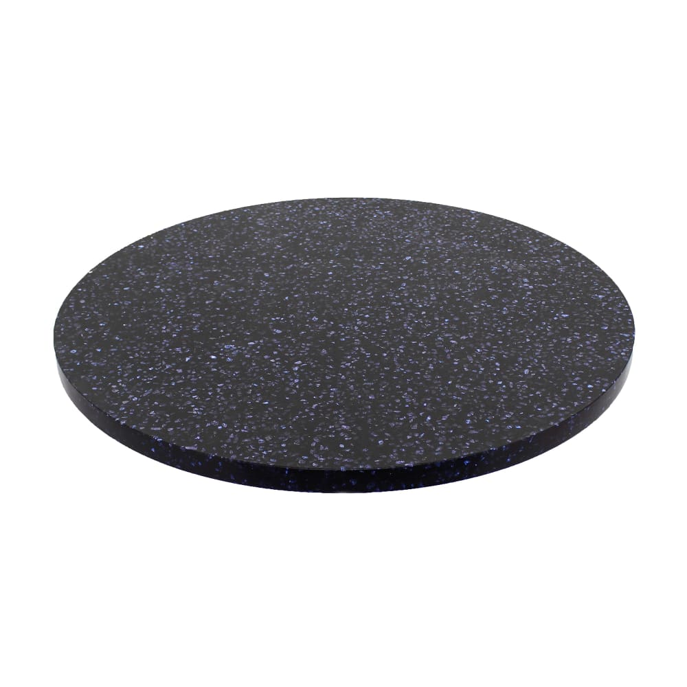 Art Marble 30" Round Quartz Table Top - Indoor/Outdoor, Blue Galaxy (Q40930RD)