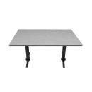 Art Marble 30" x 60" Rectangular Quartz Table Top, Nebula Gray (Q41530X60) thumbnail 2