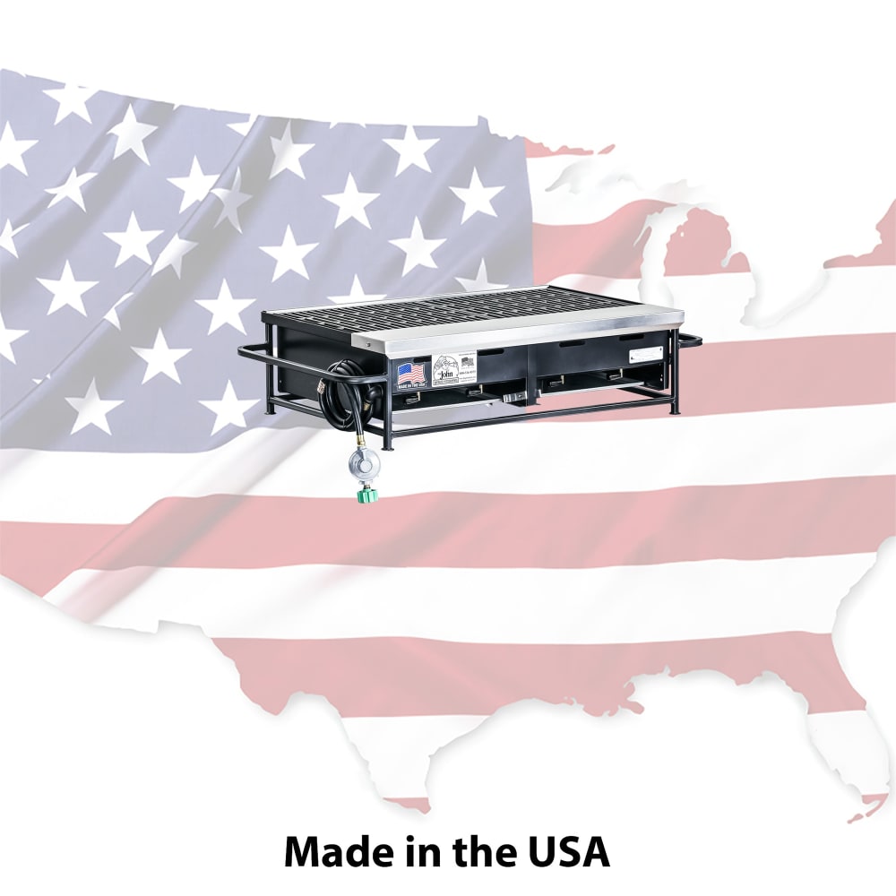 Big John Grills 4-Burner Portable Gas Grill w/ Cast Iron Grates (A2P-LPCI)